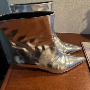 Silver Women's Ankle Boots